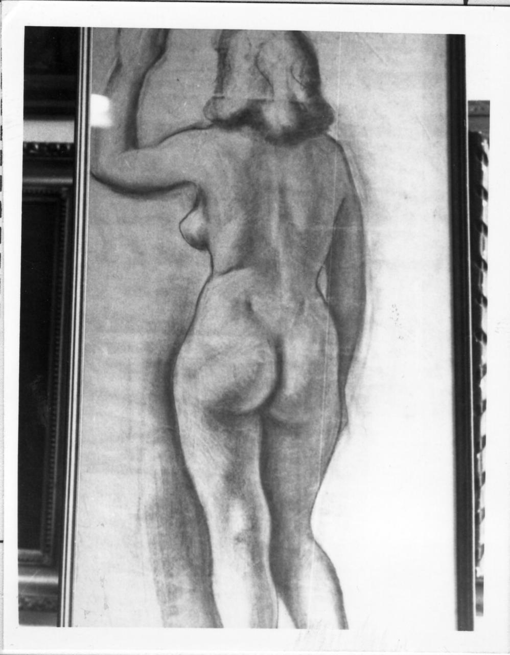 figura femminile nuda (disegno) di Baraldi Renzo (sec. XX)