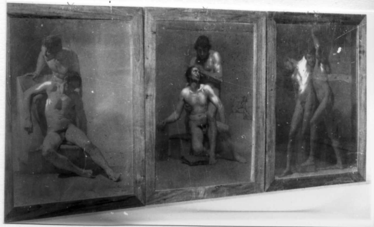 figure maschili (disegno, serie) di Malatesta Adeodato (prima metà sec. XIX)