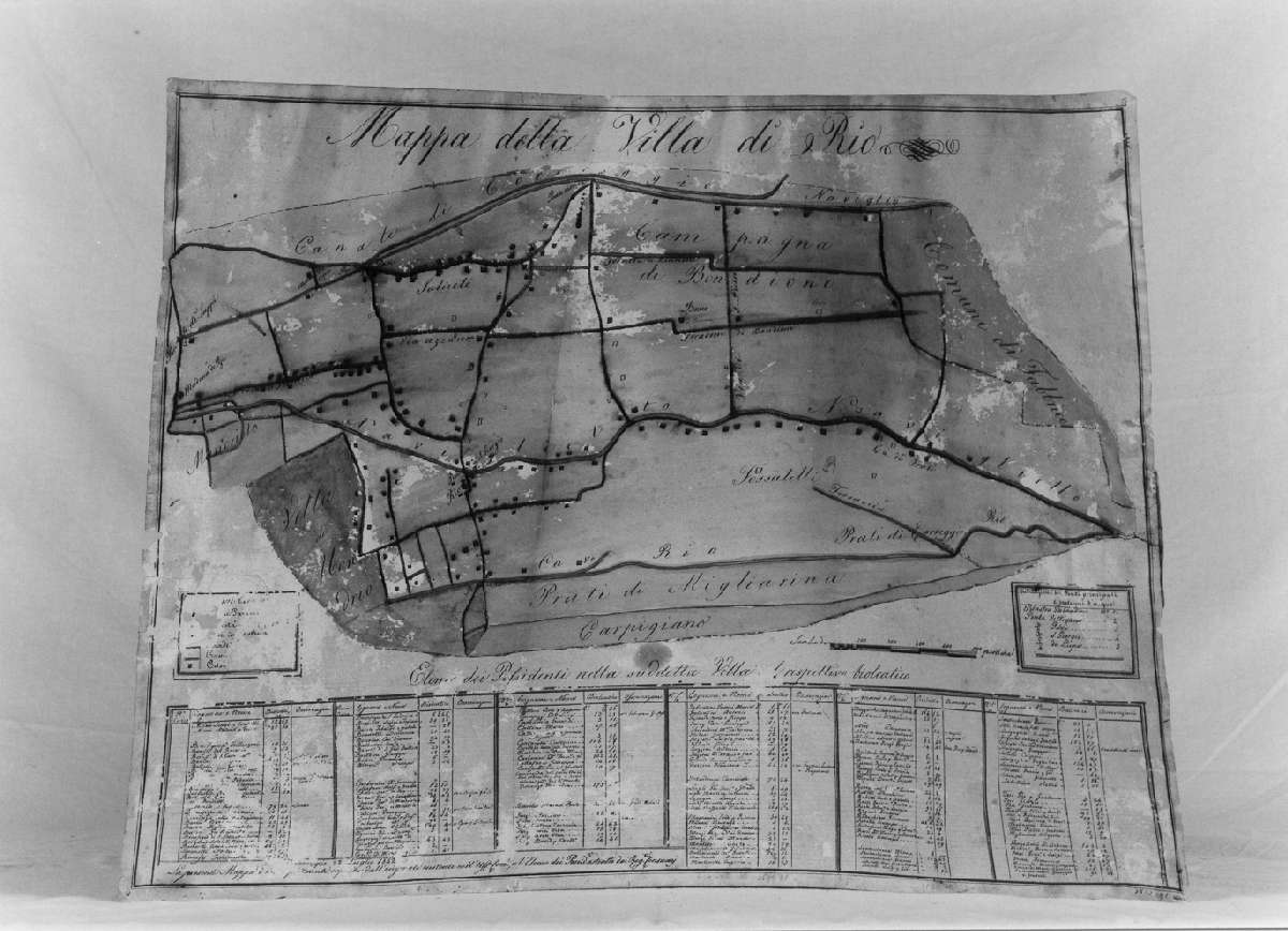 mappa della Villa di Rio (disegno) - ambito reggiano (sec. XIX)