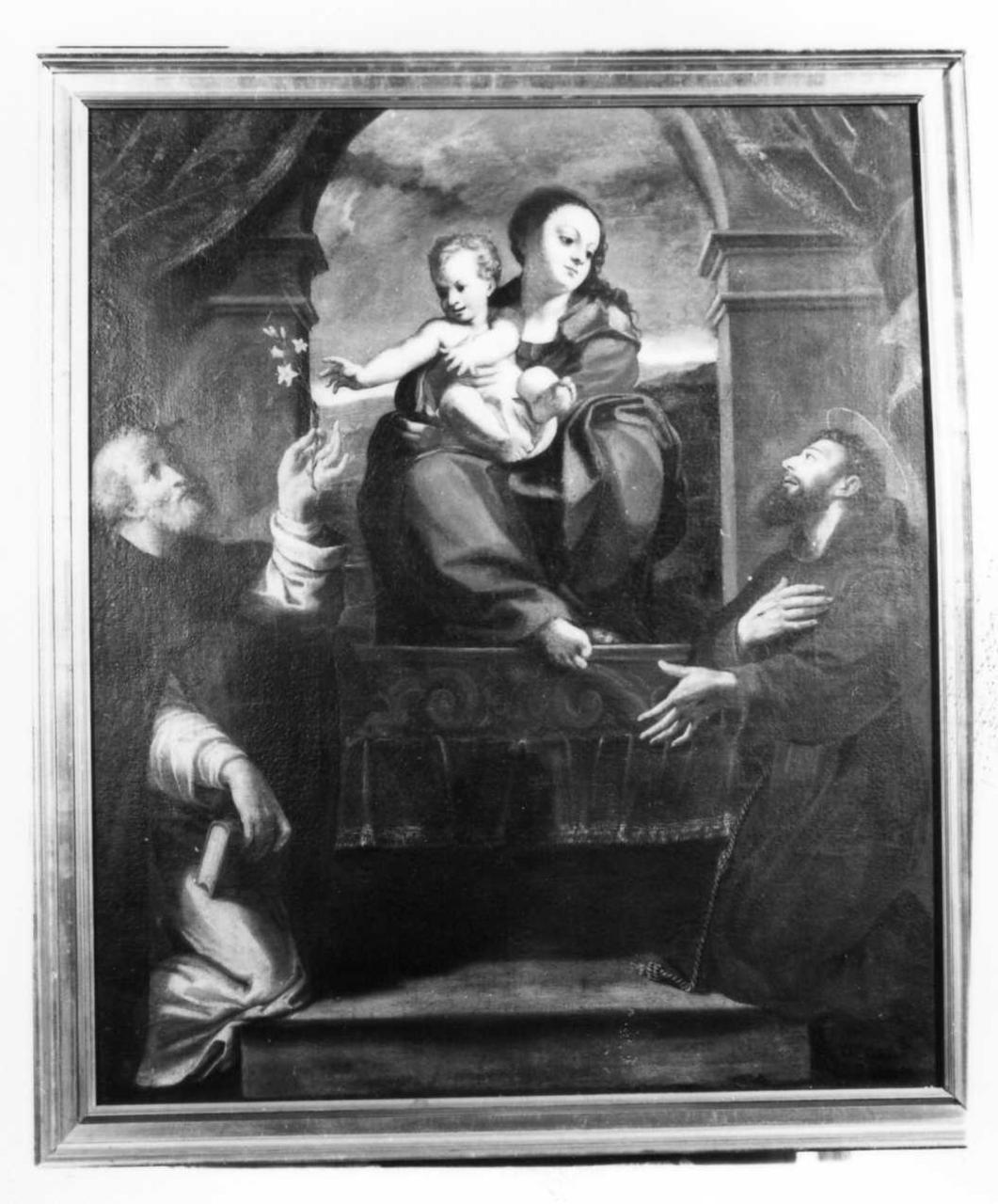 Madonna in trono con Bambino e Santi (dipinto) - ambito modenese (prima metà sec. XVII)