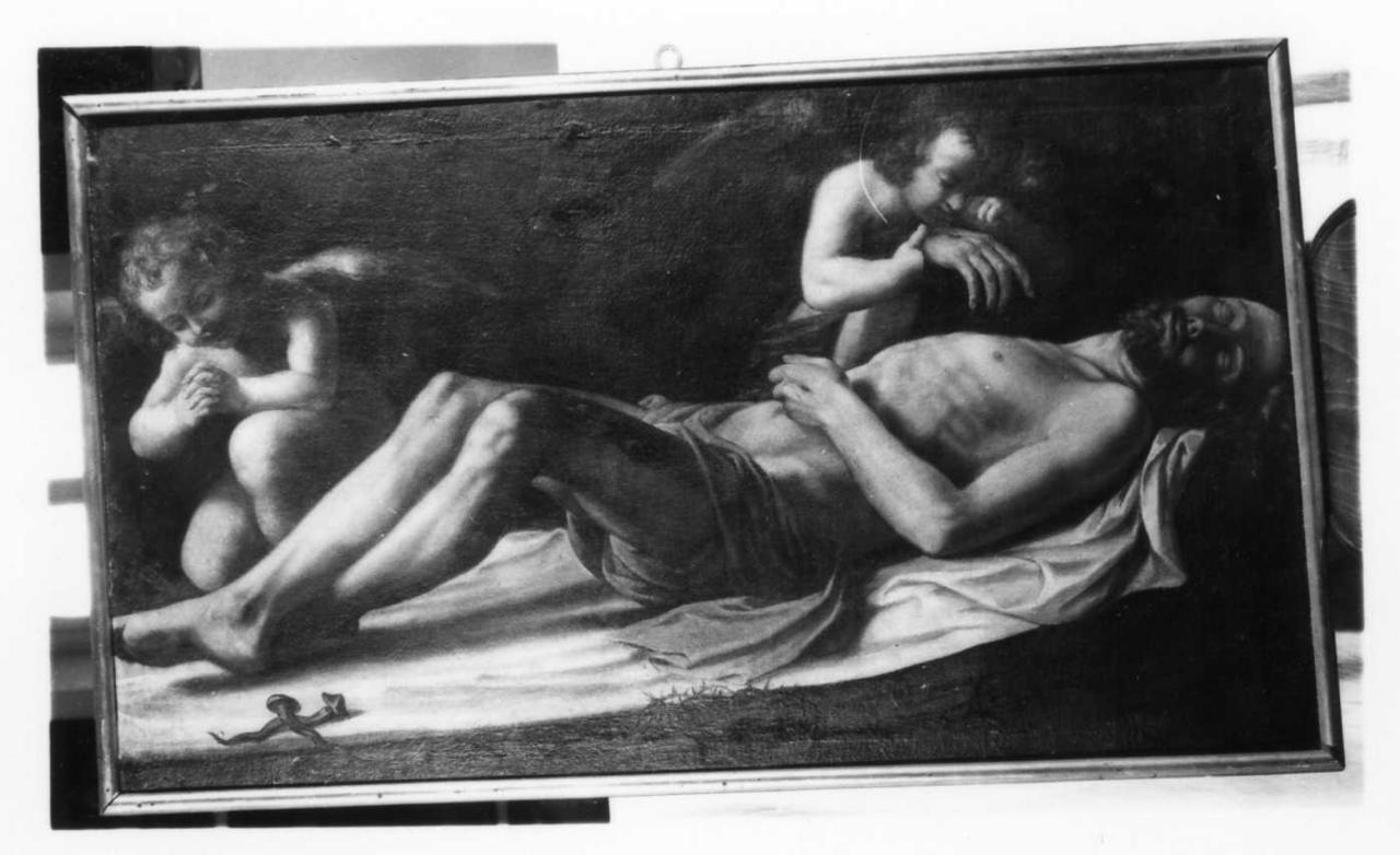 Cristo compianto dagli angeli (dipinto) - ambito emiliano (prima metà sec. XVII)