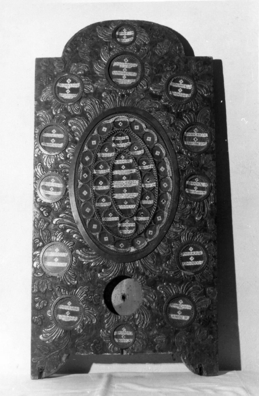 reliquiario, serie - bottega modenese (seconda metà sec. XVIII)