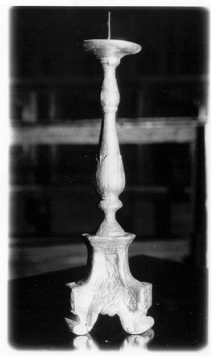 candeliere, serie - manifattura emiliana (fine/inizio secc. XVIII/ XIX)
