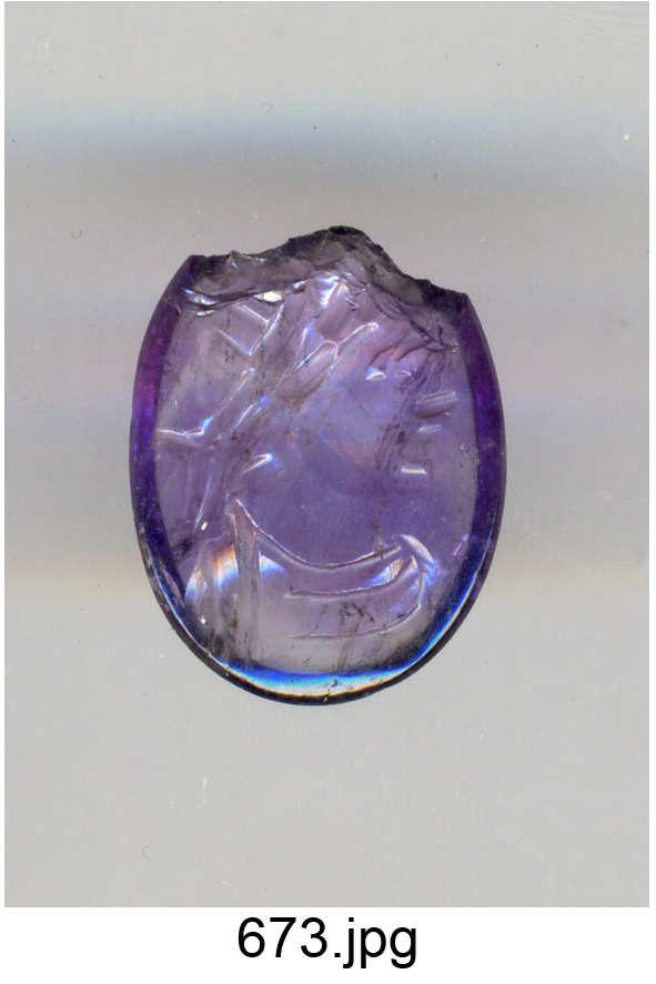 busto maschile (gemma) - produzione romana (secc. I/ II)