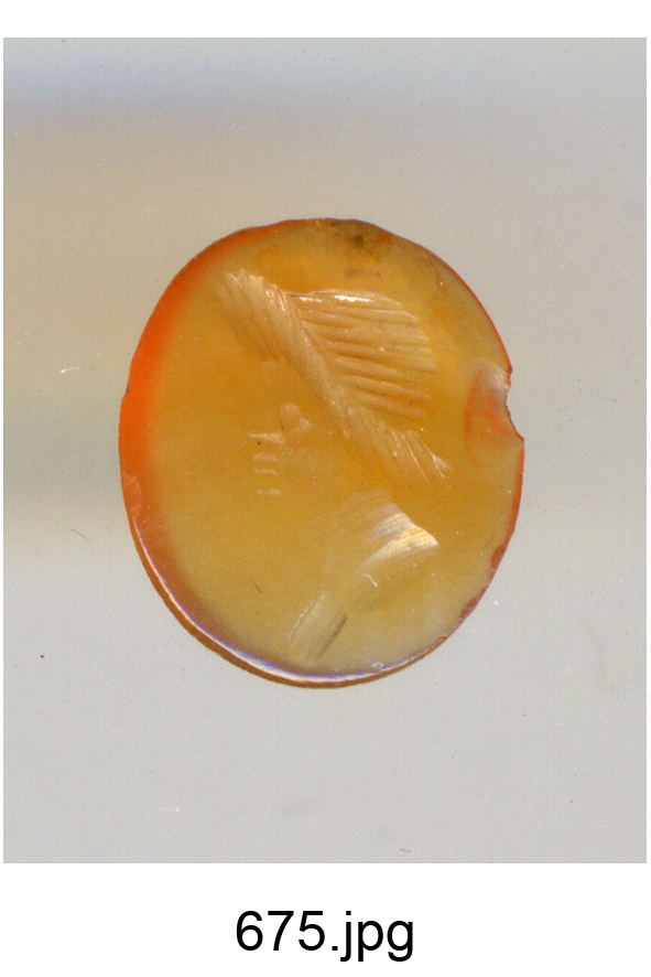 testa di donna di profilo (gemma) - produzione italiana (secc. XVI/ XVII)