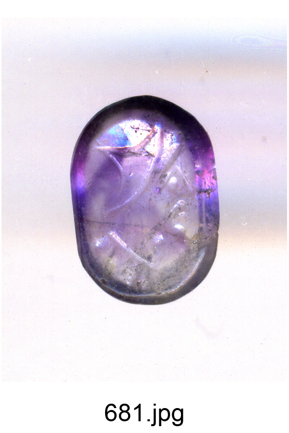 testa d'uomo di profilo (gemma) - produzione italiana (secc. XVI/ XVII)