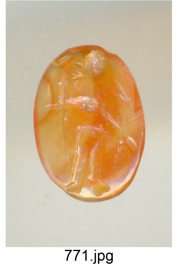 figura maschile nuda (gemma) - produzione italiana (secc. XVI/ XVIII)