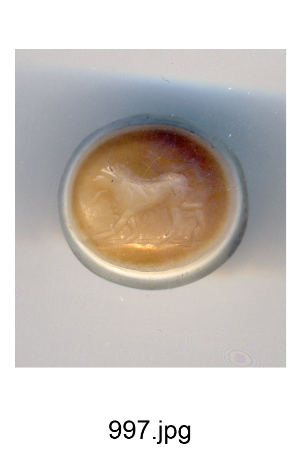 leone (gemma) - produzione romana (secc. II/ IV)