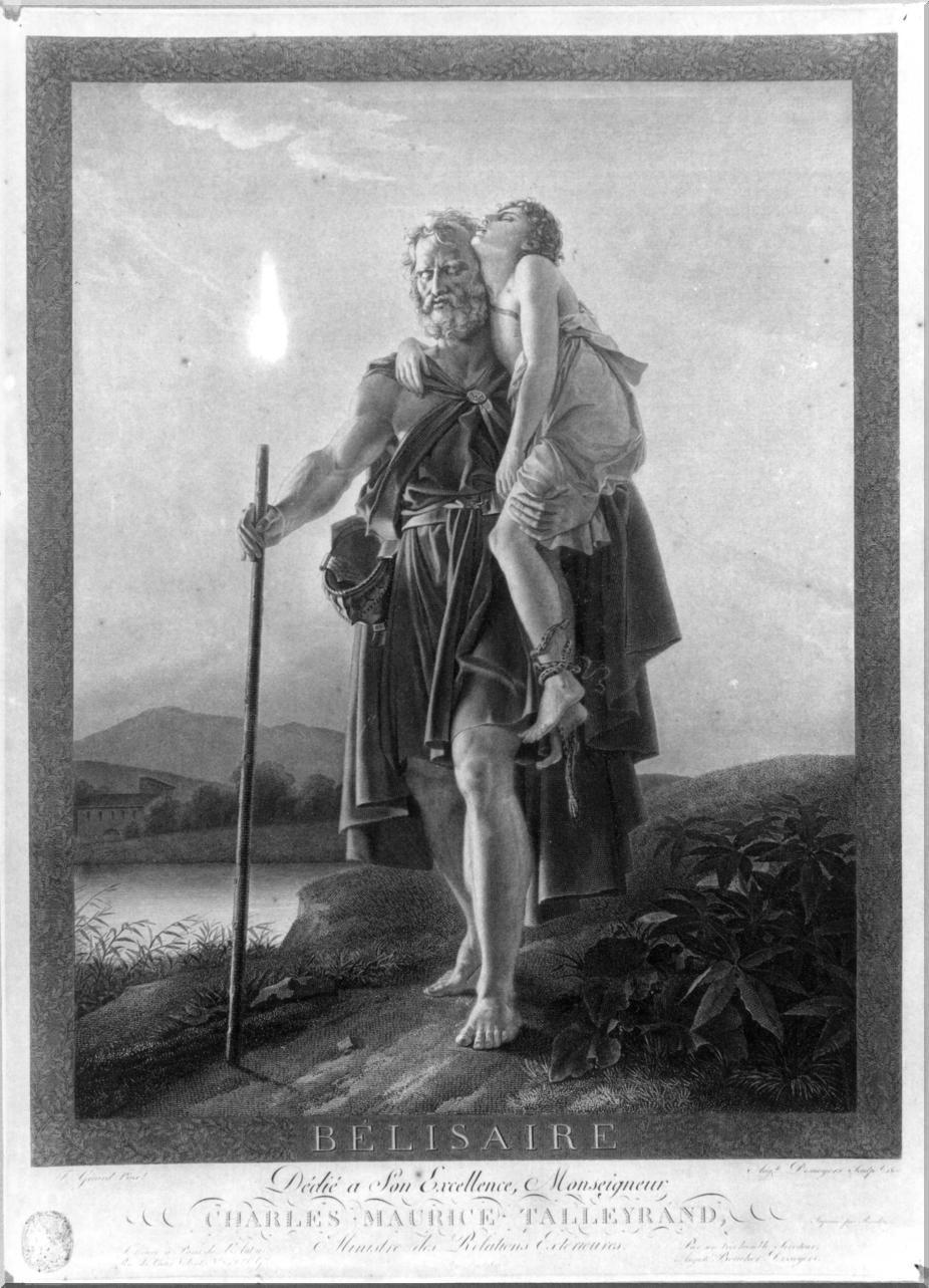 Belisario (stampa) di Desnoyers Auguste Gaspard Louis, Gérard François Pascal Simon (sec. XIX)