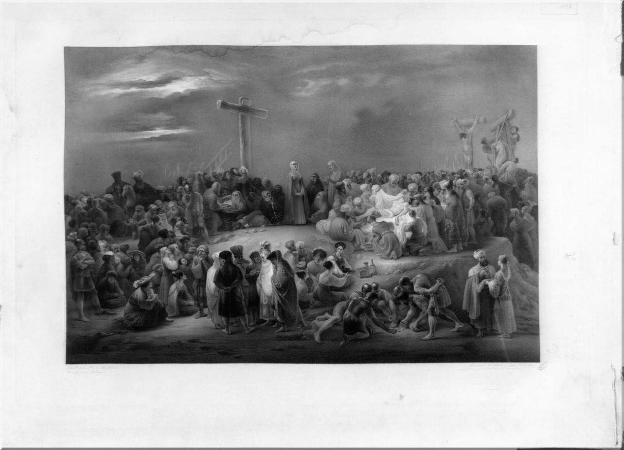 deposizione di Cristo dalla croce (stampa) di Biordi Antonio, Sequeira Domingos Antonio de (terzo quarto sec. XIX)