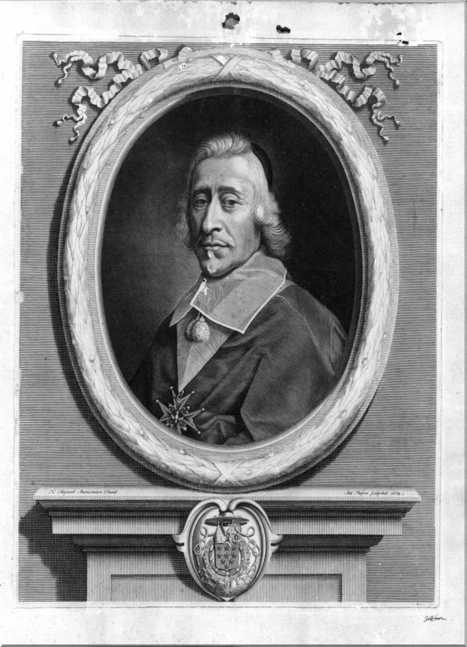 ritratto a mezza figura di prelato (stampa) di Masson Antoine, Mignard Nicolas (sec. XVII)