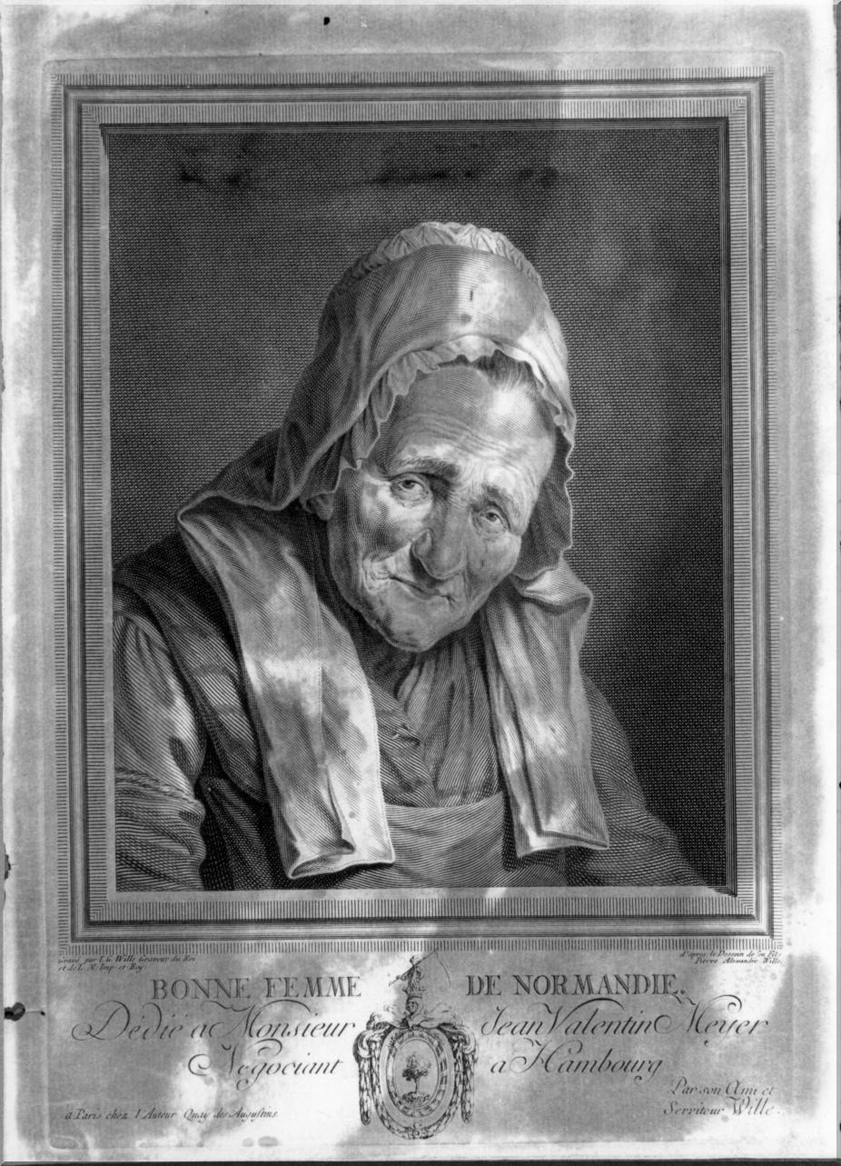 busto di vecchia (stampa) di Wille Pierre Alexandre, Wille Johann Georg (sec. XVIII)