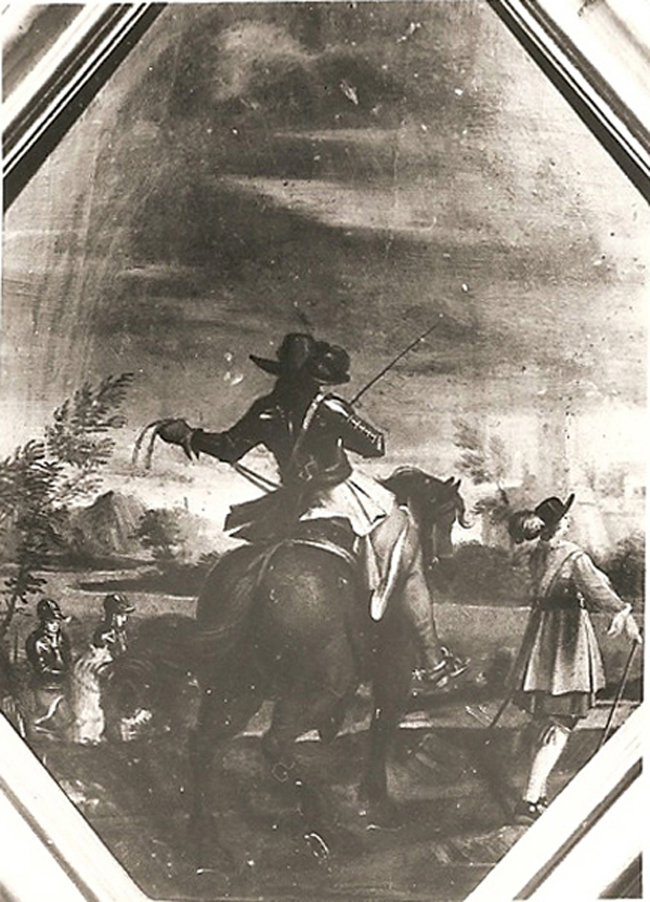 lanzichenecco a cavallo (dipinto, serie) - ambito italiano (sec. XVII)