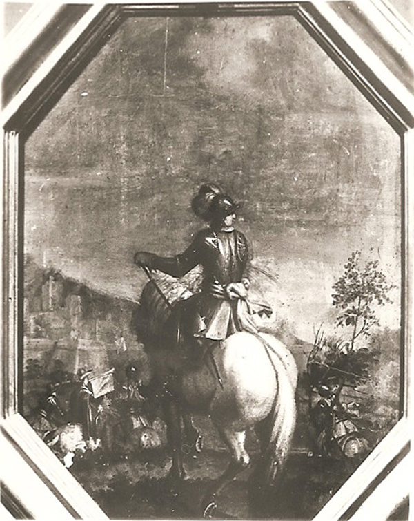lanzichenecco a cavallo (dipinto, serie) - ambito italiano (sec. XVII)