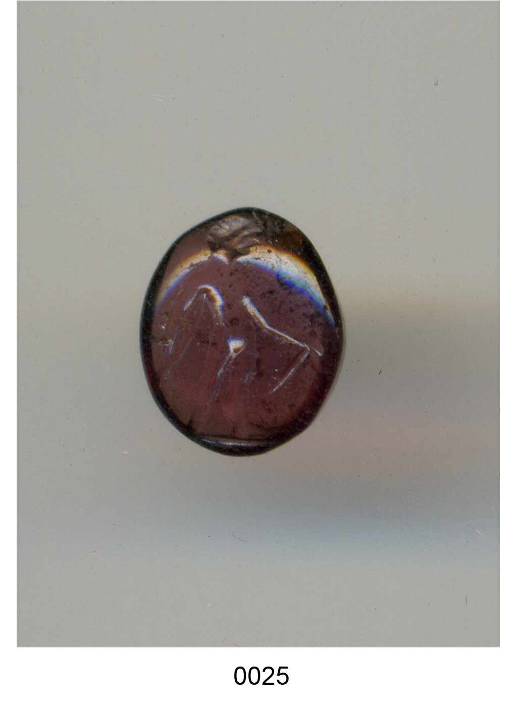 figura maschile nuda (gemma) - produzione italiana (secc. XVI/ XVII)