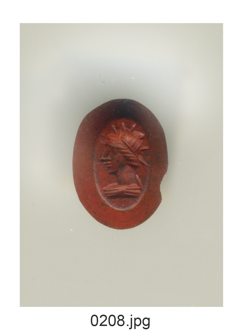 busto di Helios (gemma) - produzione romana (secc. II/ III)