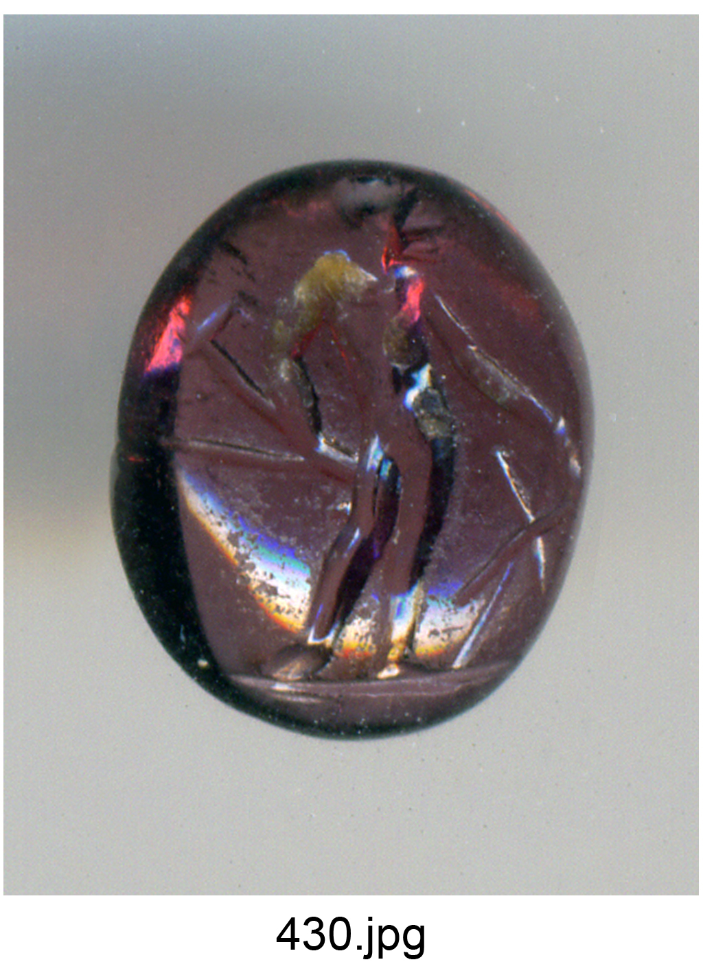 figura maschile nuda (gemma) - bottega Italia settentrionale (secc. XVI/ XVII)