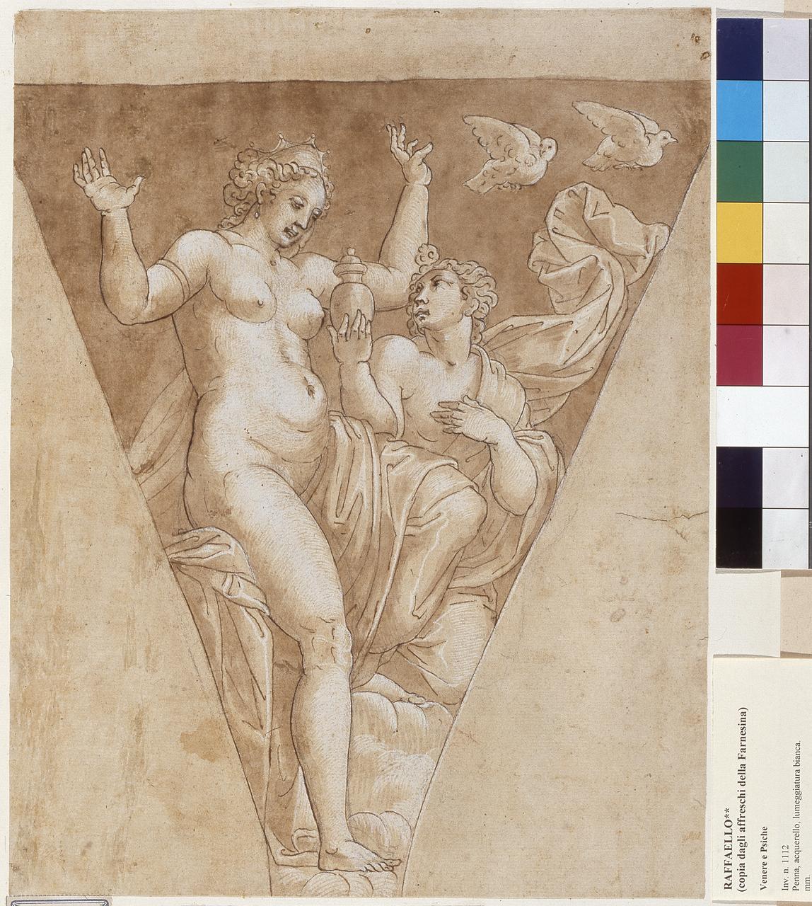 Venere e Psiche (disegno) - ambito italiano (seconda metà sec. XVI)