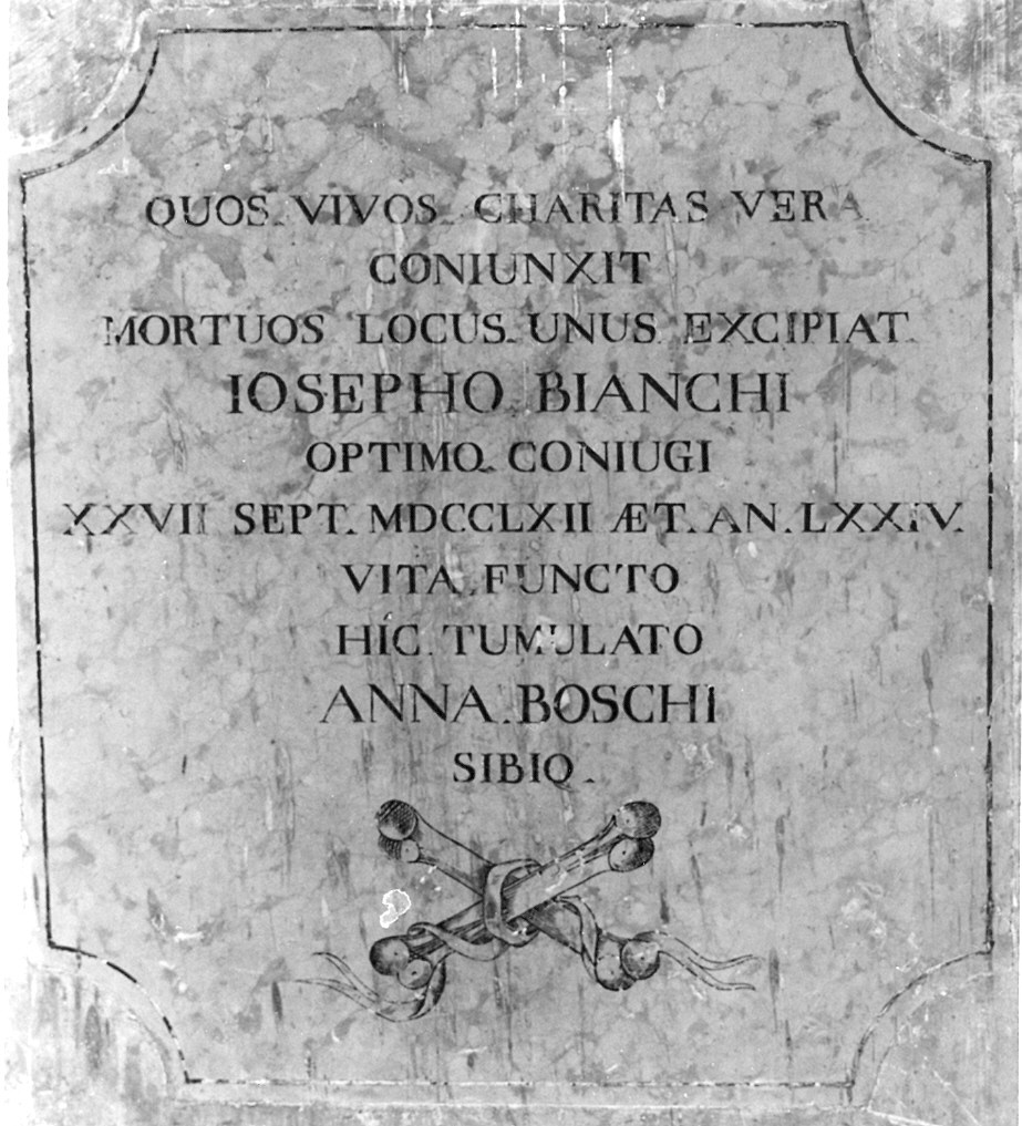 lapide tombale - ambito parmense (sec. XVIII)