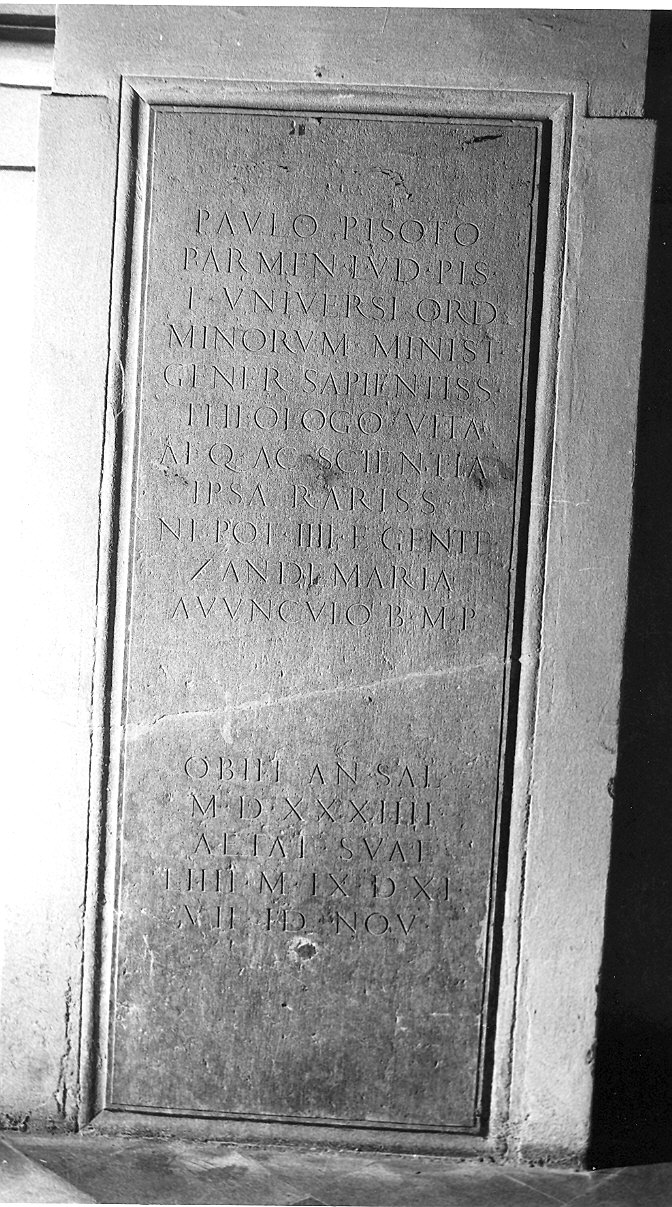 lapide - ambito parmense (sec. XVI)