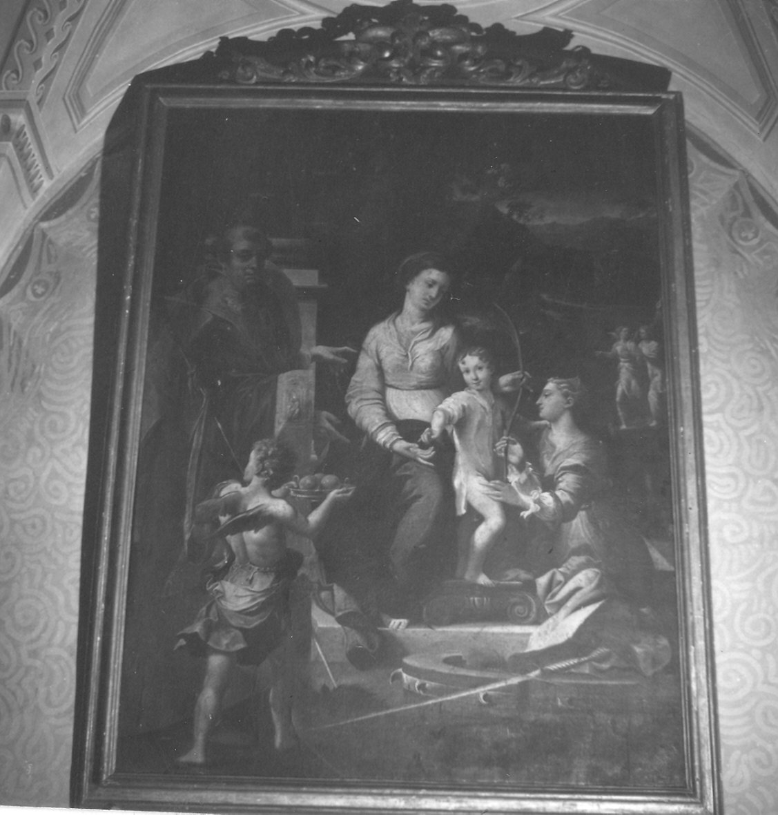 matrimonio mistico di Santa Caterina d'Alessandria (dipinto) - ambito parmense (fine sec. XVI)