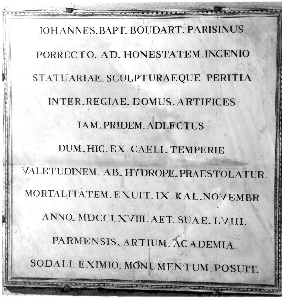 lastra tombale - ambito parmense (sec. XVIII)