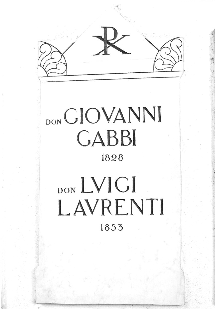 lapide commemorativa - ambito parmense (seconda metà sec. XIX)