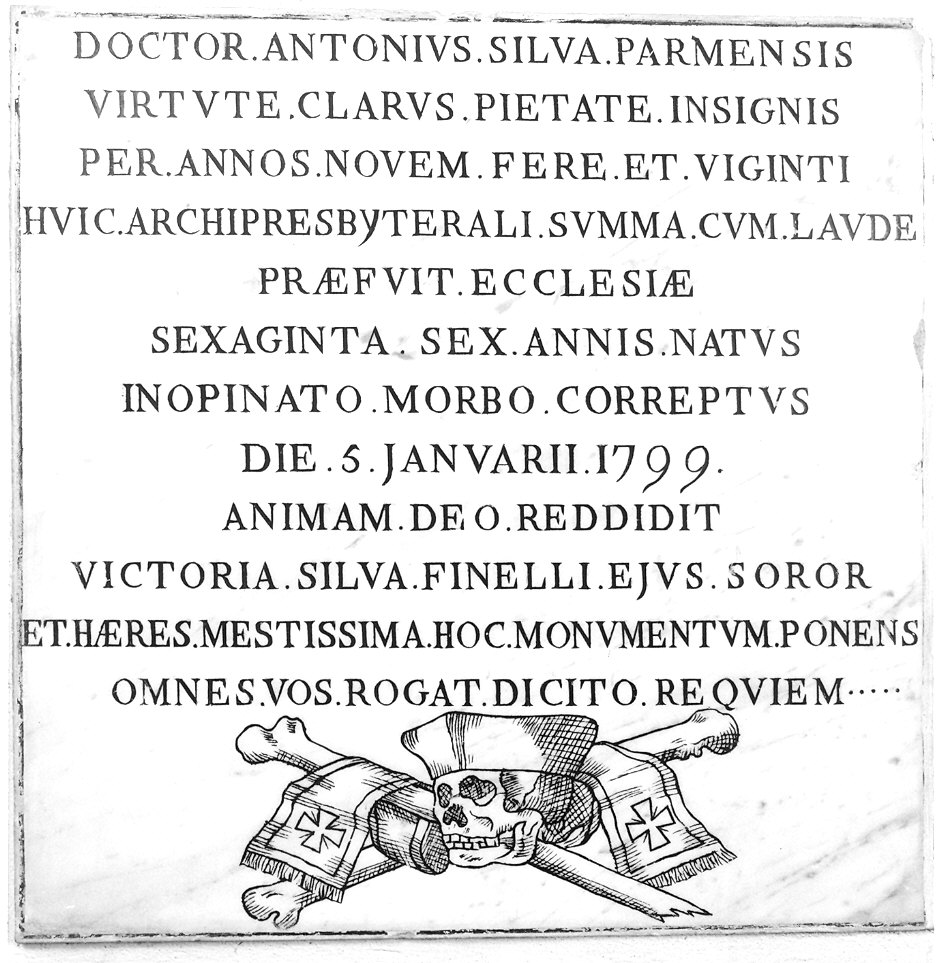 lapide commemorativa - ambito parmense (sec. XVIII)