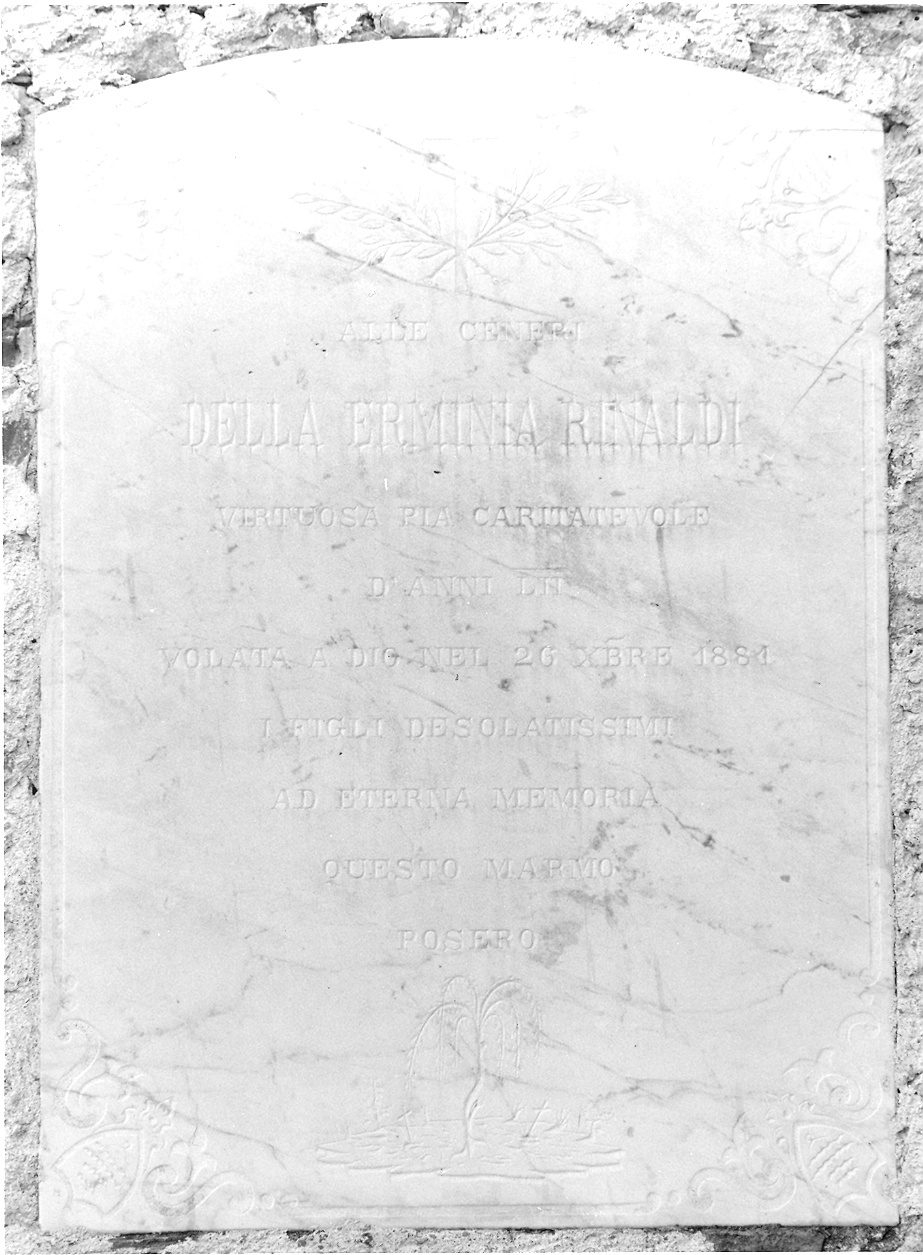 lapide tombale - ambito parmense (sec. XIX)