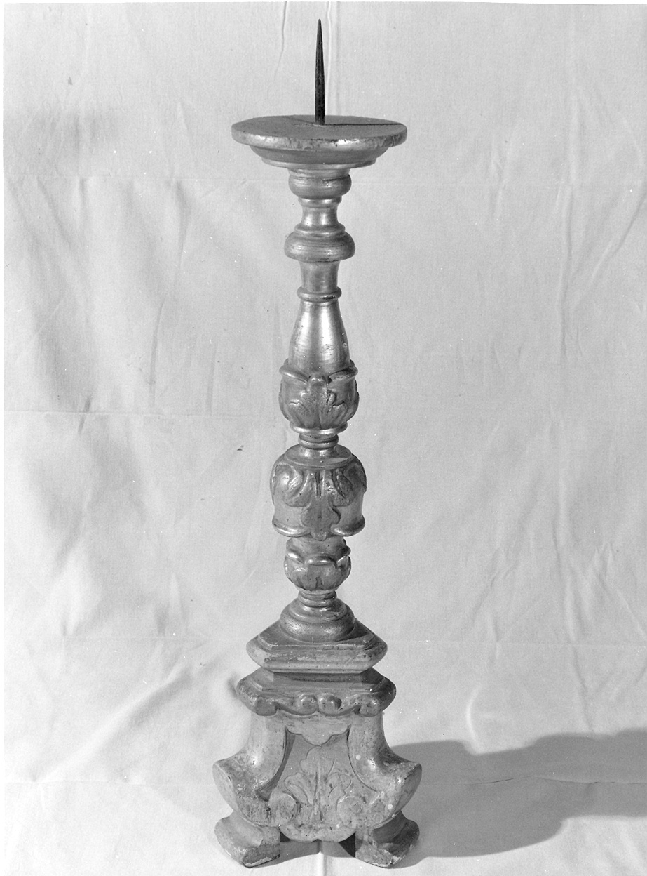 candeliere d'altare, serie - ambito parmense (fine sec. XVIII)