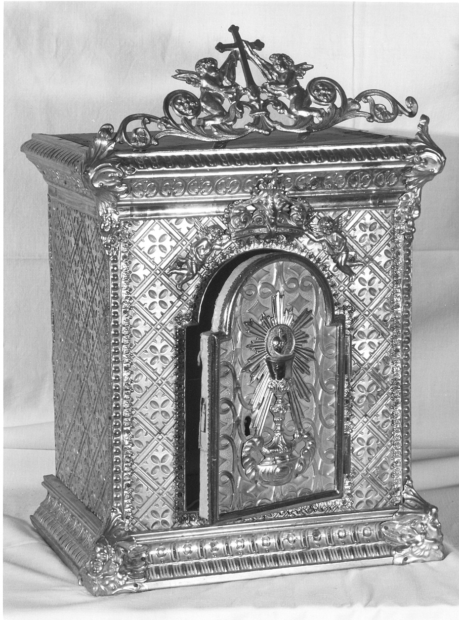 tabernacolo - a tempietto, coppia - ambito parmense (primo quarto sec. XX)