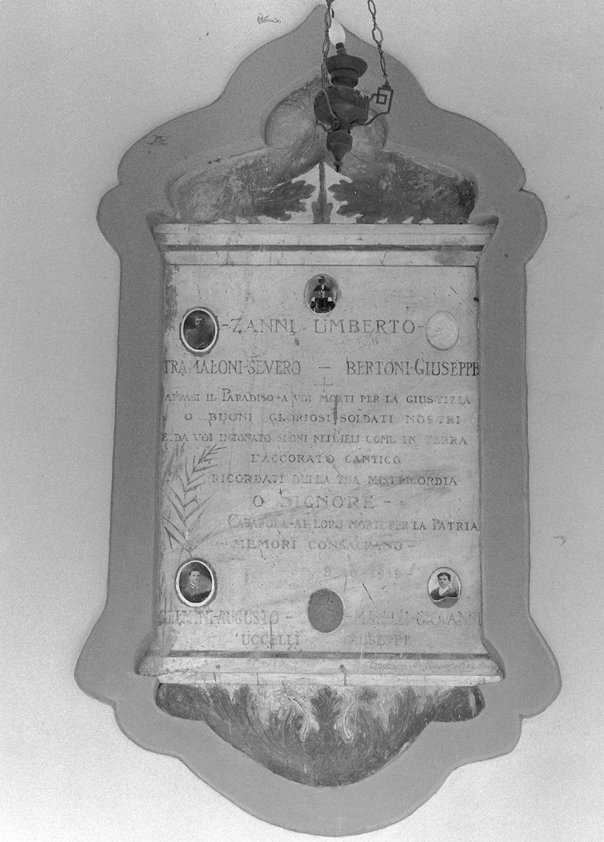 lapide commemorativa di Tochini (sec. XX)