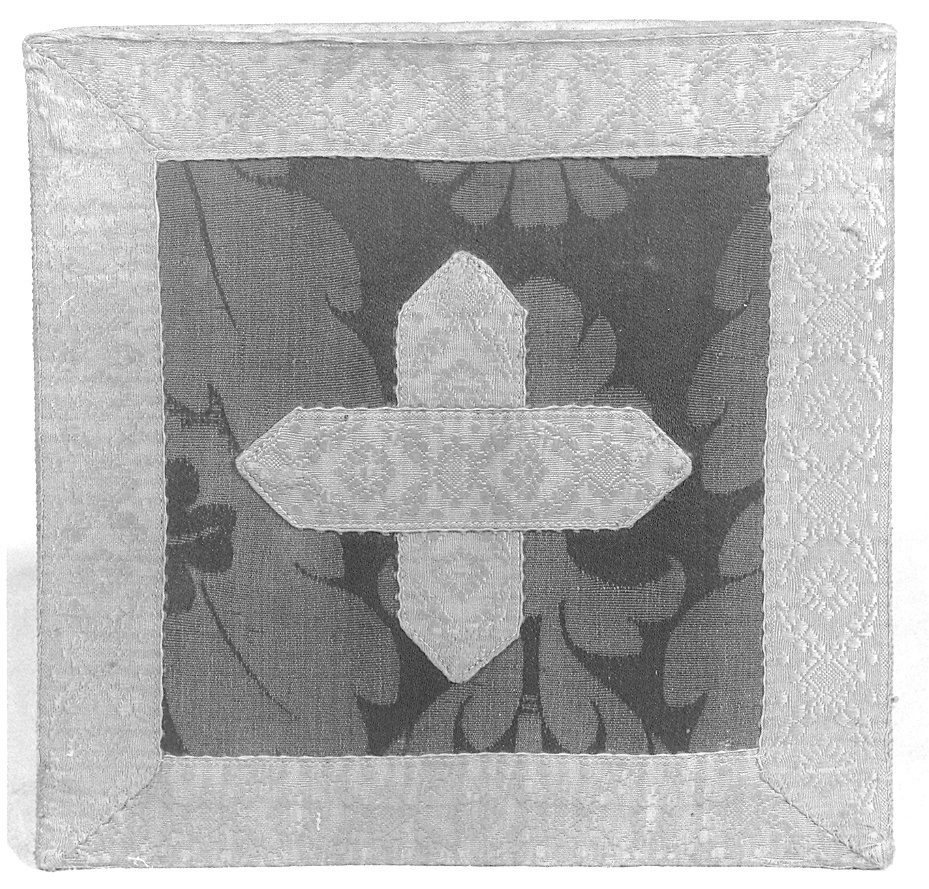 borsa del corporale, elemento d'insieme - manifattura italiana (metà sec. XIX)