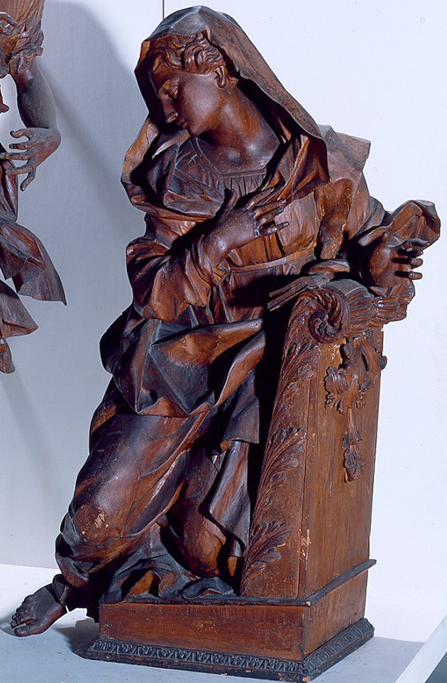 Vergine annunciata (scultura) di Aili Lorenzo (sec. XVII)
