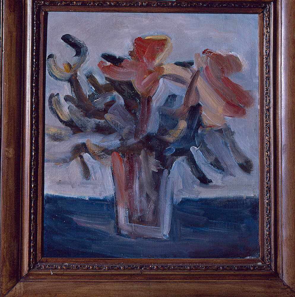 Vaso di fiori (dipinto) di Settala Giorgio (metà sec. XX)