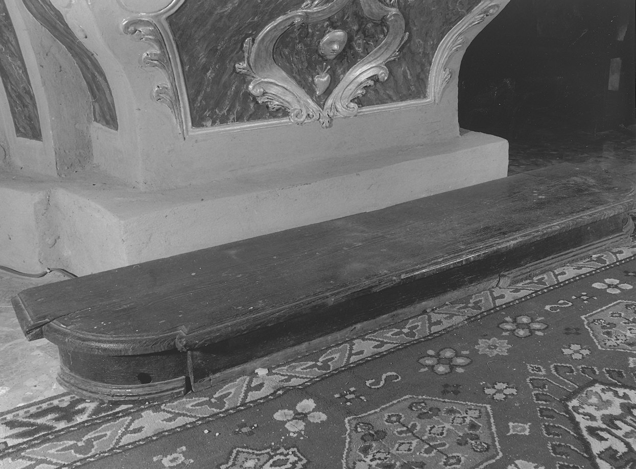 suppedaneo - ambito parmense (sec. XVIII)