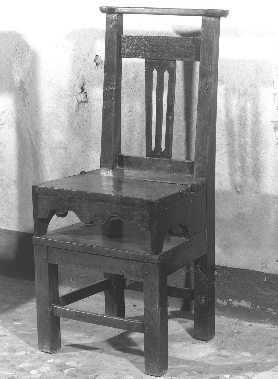 sedia-inginocchiatoio, serie - ambito parmense (inizio sec. XIX)