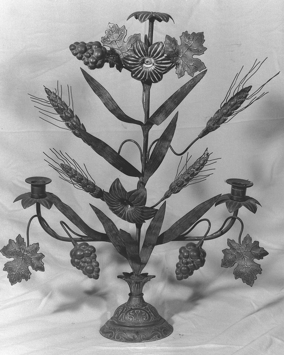 candeliere da chiesa - ambito parmense (fine/inizio secc. XIX/ XX)