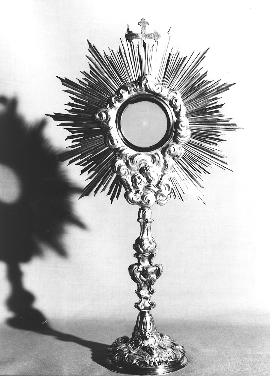 ostensorio - a raggiera - ambito parmense (metà sec. XVIII)