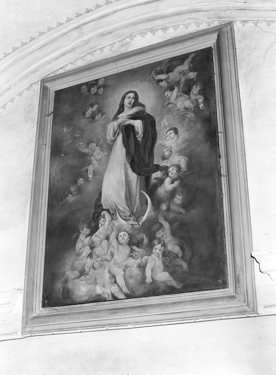 Madonna Assunta con angeli (dipinto) di Moreno Evelina (sec. XX)