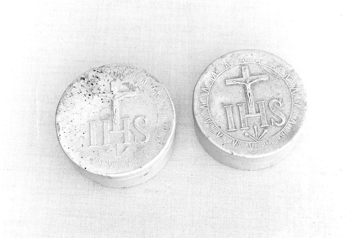 scatola per ostie, serie - produzione parmense (fine/inizio secc. XIX/ XX)