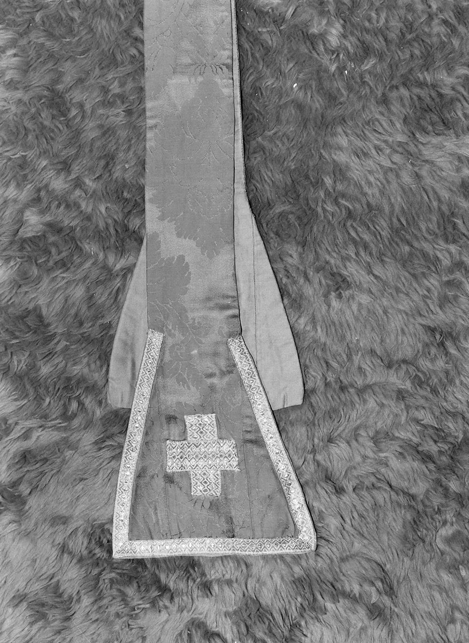 stola, elemento d'insieme - manifattura parmense (fine/inizio secc. XVIII/ XIX)