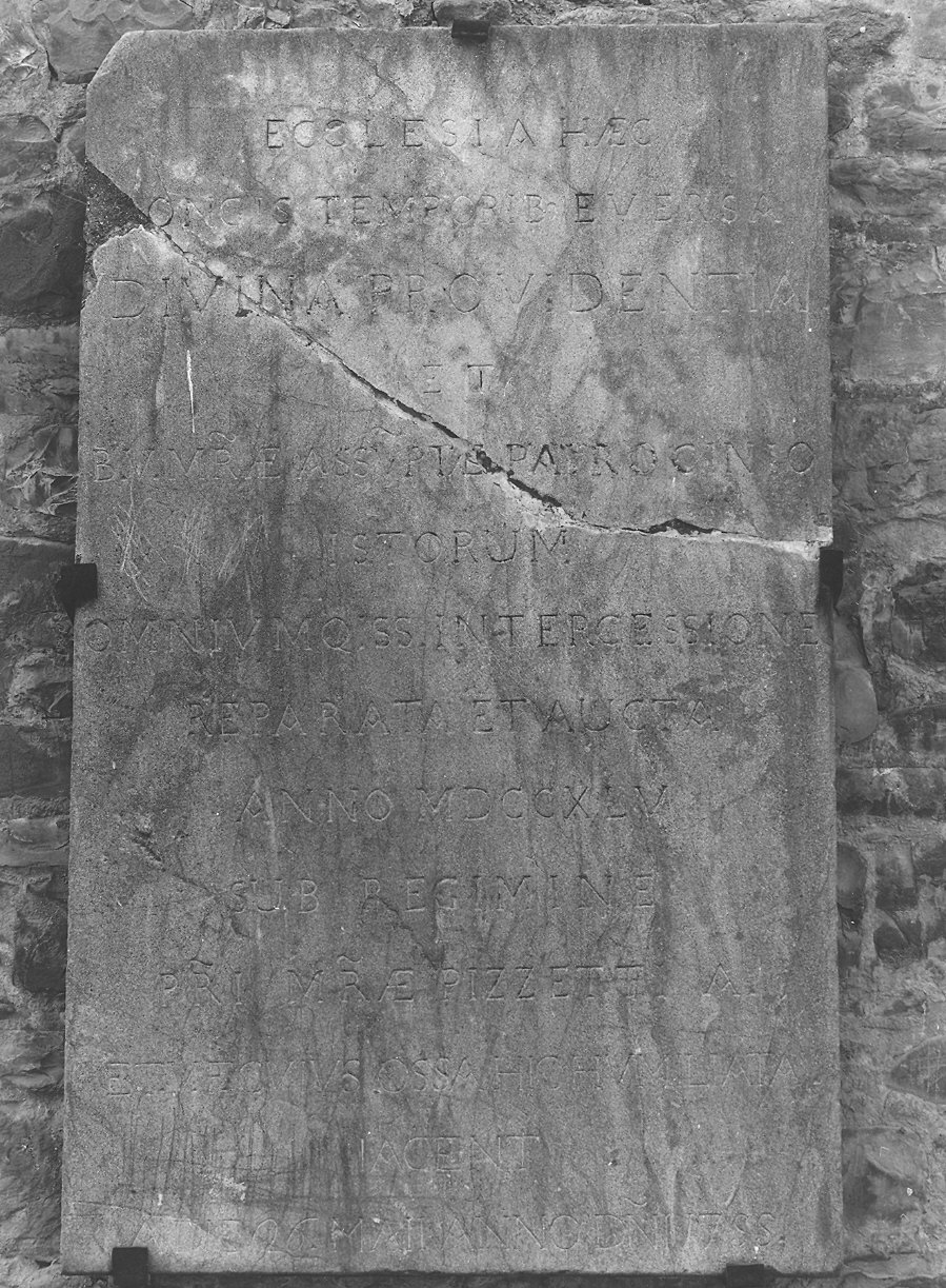 lapide commemorativa - ambito parmense (sec. XVIII)