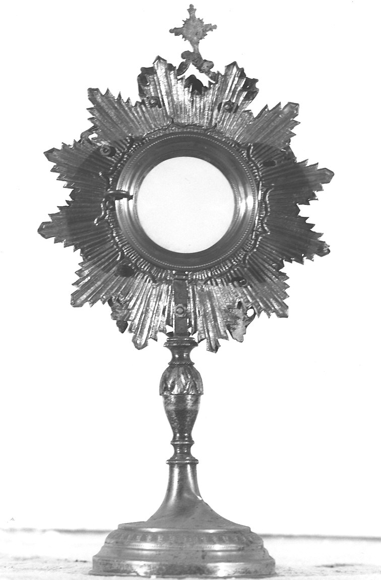 ostensorio - a raggiera - produzione parmense (metà sec. XX)