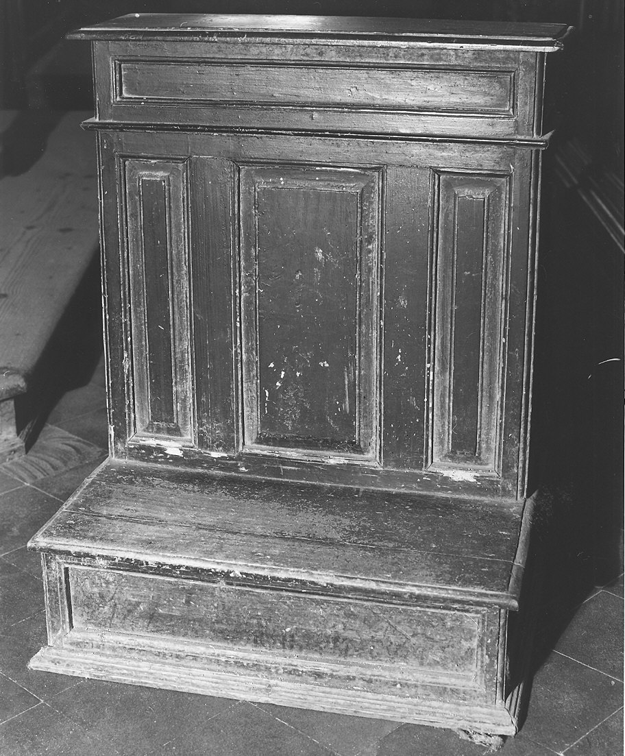 inginocchiatoio - ambito parmense (fine/inizio secc. XVIII/ XIX)