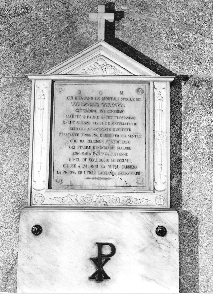 lapide commemorativa - ambito piacentino (sec. XIX)