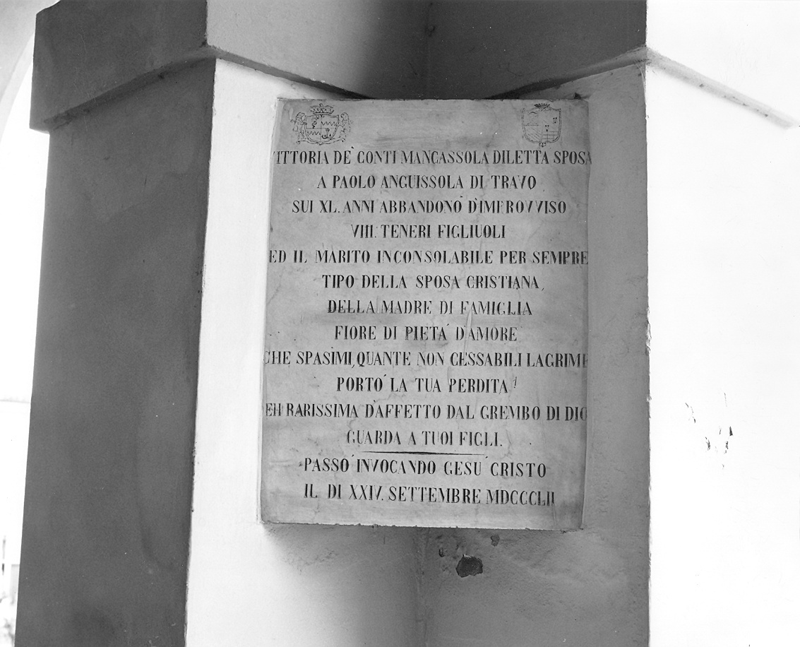 lapide commemorativa - ambito piacentino (sec. XIX)