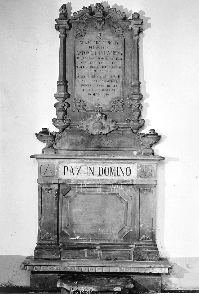 monumento funebre - ambito piacentino (sec. XIX)