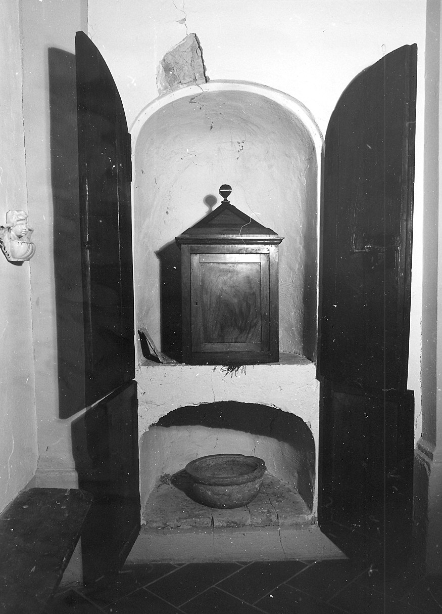 fonte battesimale, elemento d'insieme - ambito parmense (sec. XX)