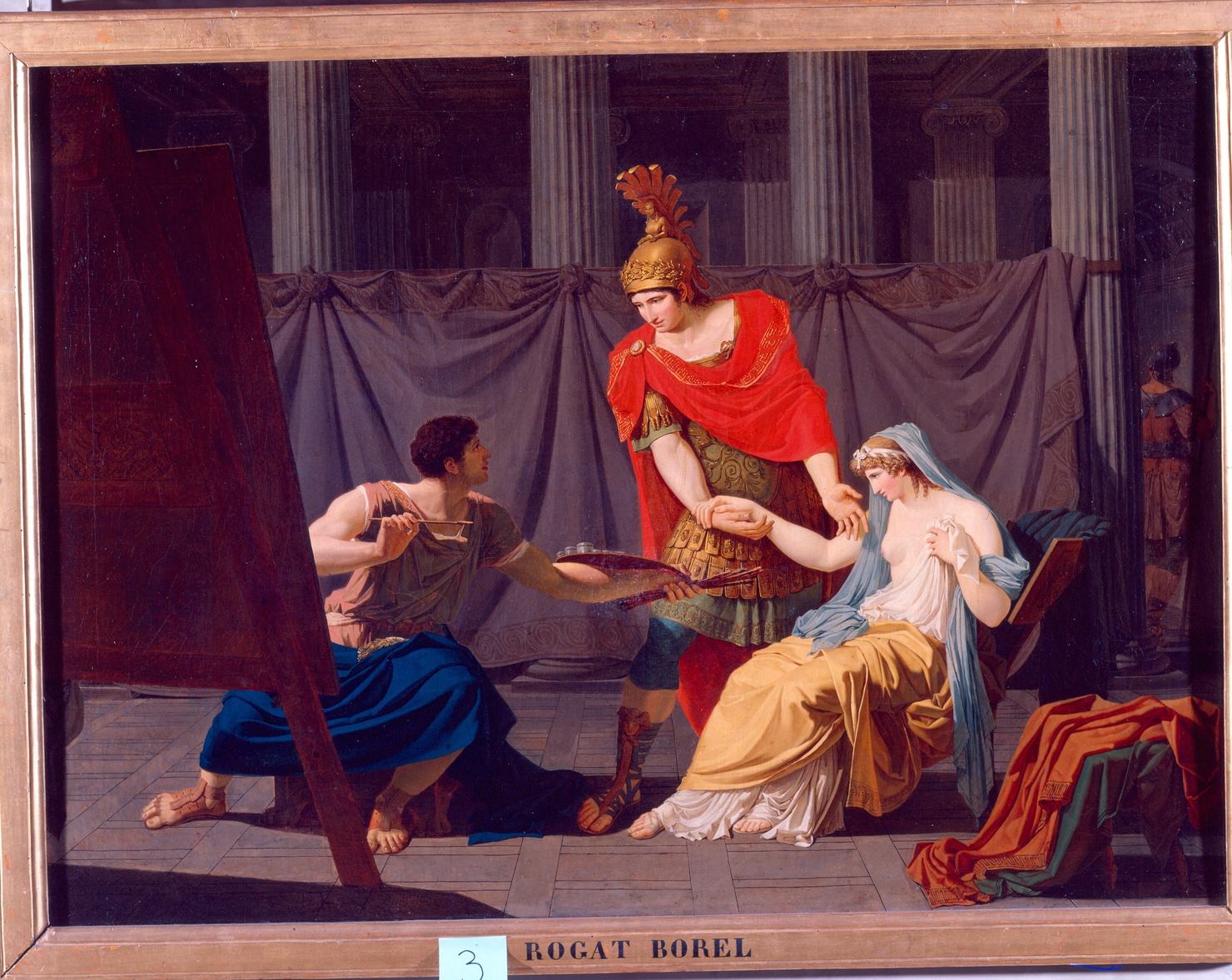 Alessandro cede Campaspe ad Apelle (dipinto) di Borel ( Rogat ) Pierre (sec. XVIII)